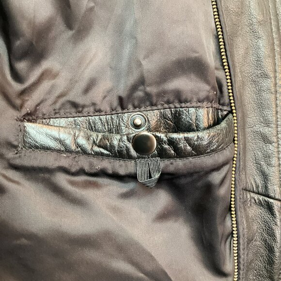 Wilsons Leather Thinsulate Liner Mens Medium Leather Jacket Black - Picture 9 of 16